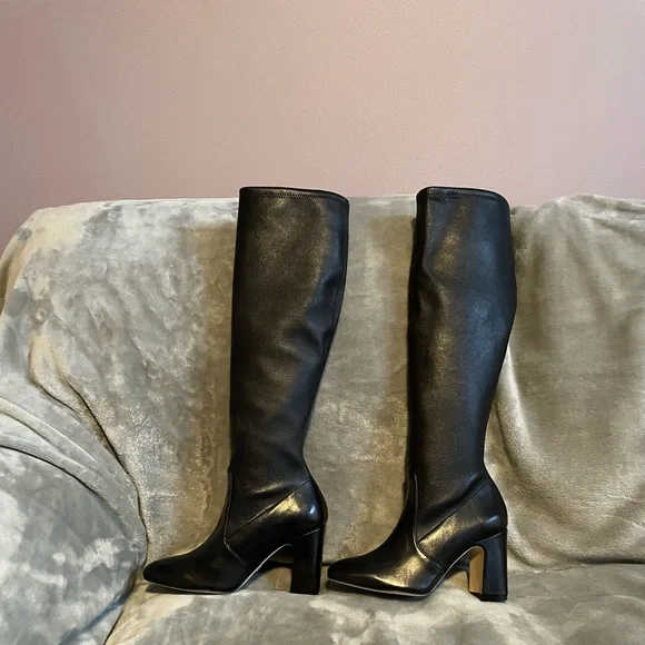 Stuart Weitzman Milla leather block heel boots. Brand New!! - Picture 3 of 7